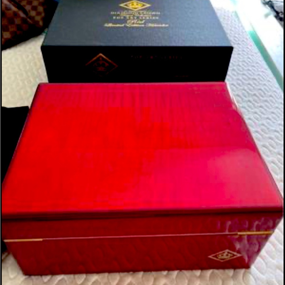 Red cigar humidor